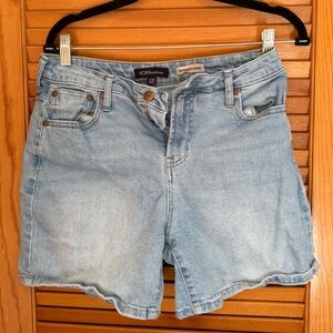 Women's Light Blue Jean boyfriend Shorts